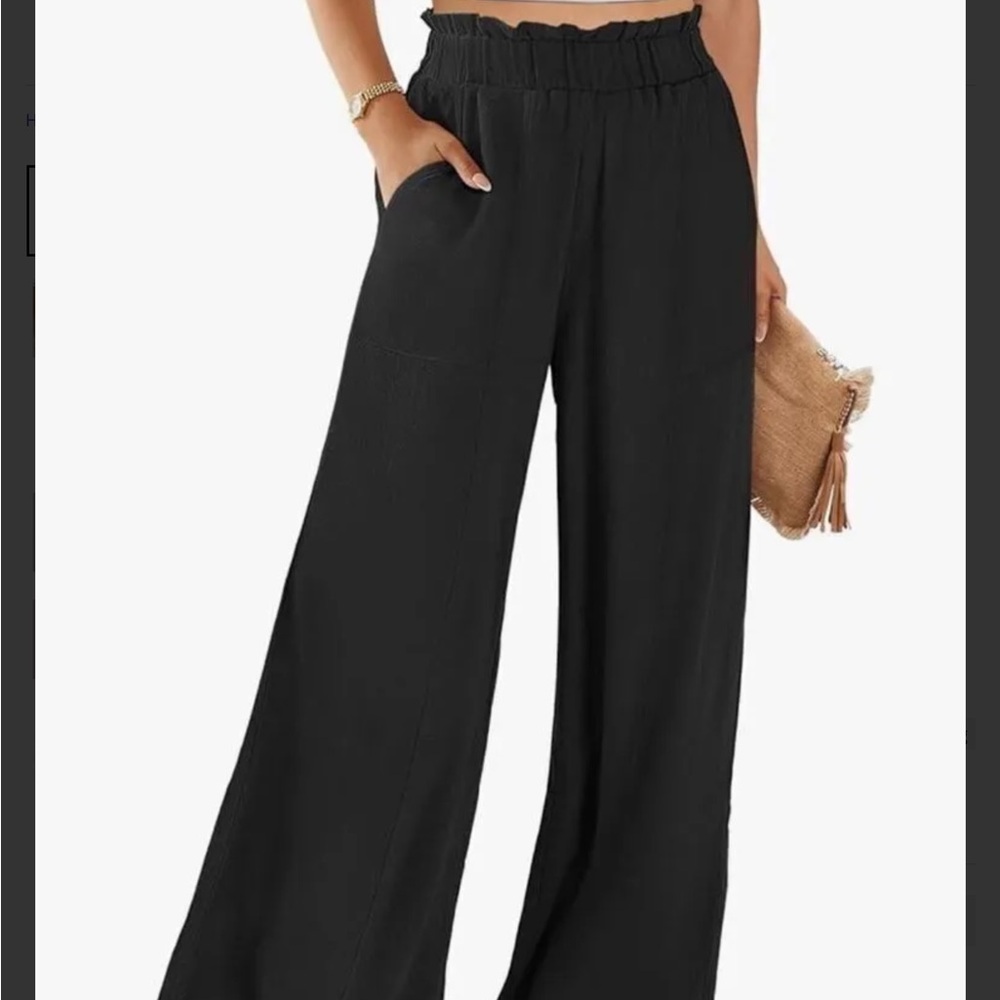 NEW Palazzo Linen Wide Leg Pants
